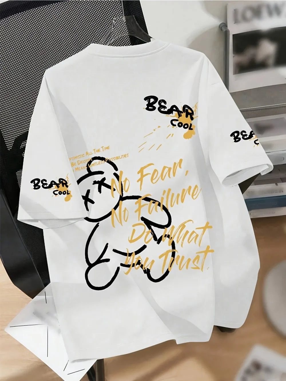 Oversized Bear Graphic T-Shirt