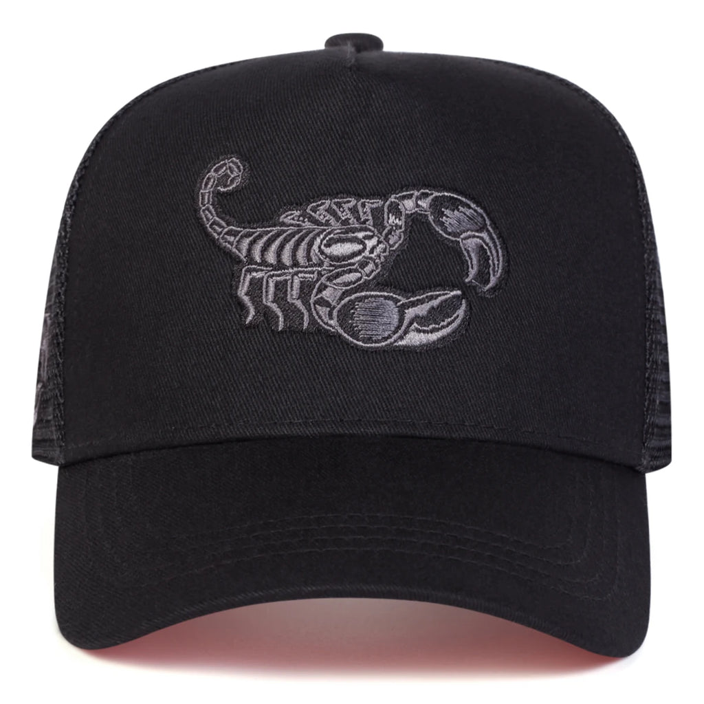 Scorpion Embroidery Mesh Cap