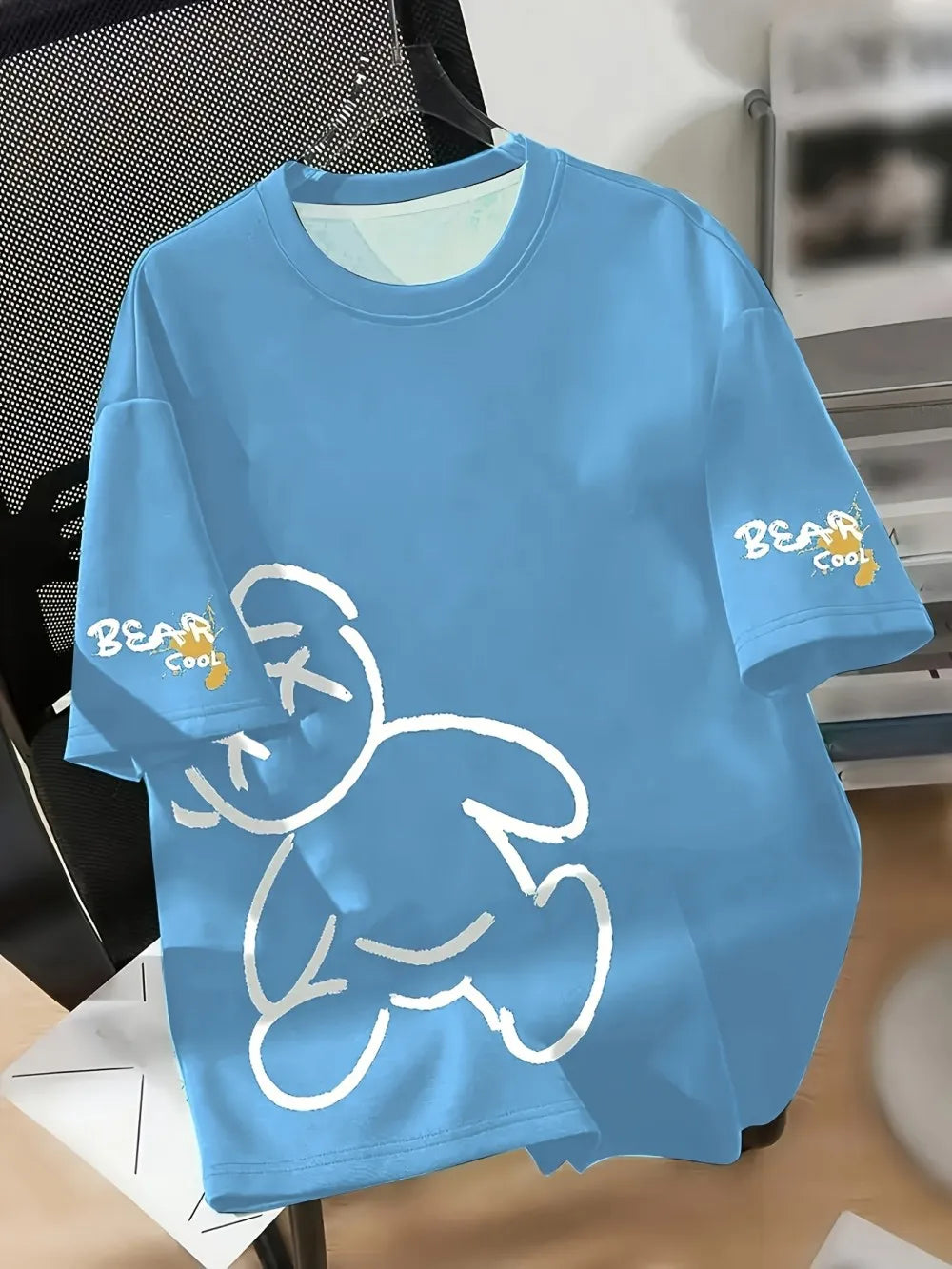 Oversized Bear Graphic T-Shirt