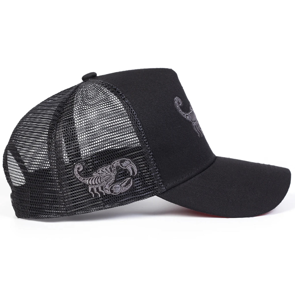 Scorpion Embroidery Mesh Cap
