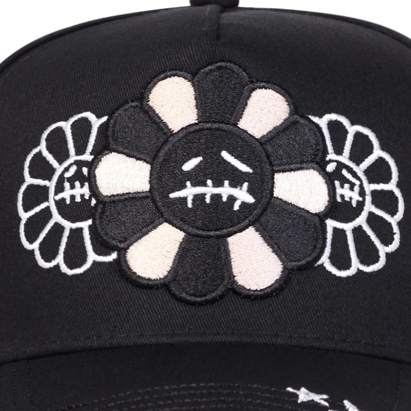 Sunflower Embroidery Adjustable Cap