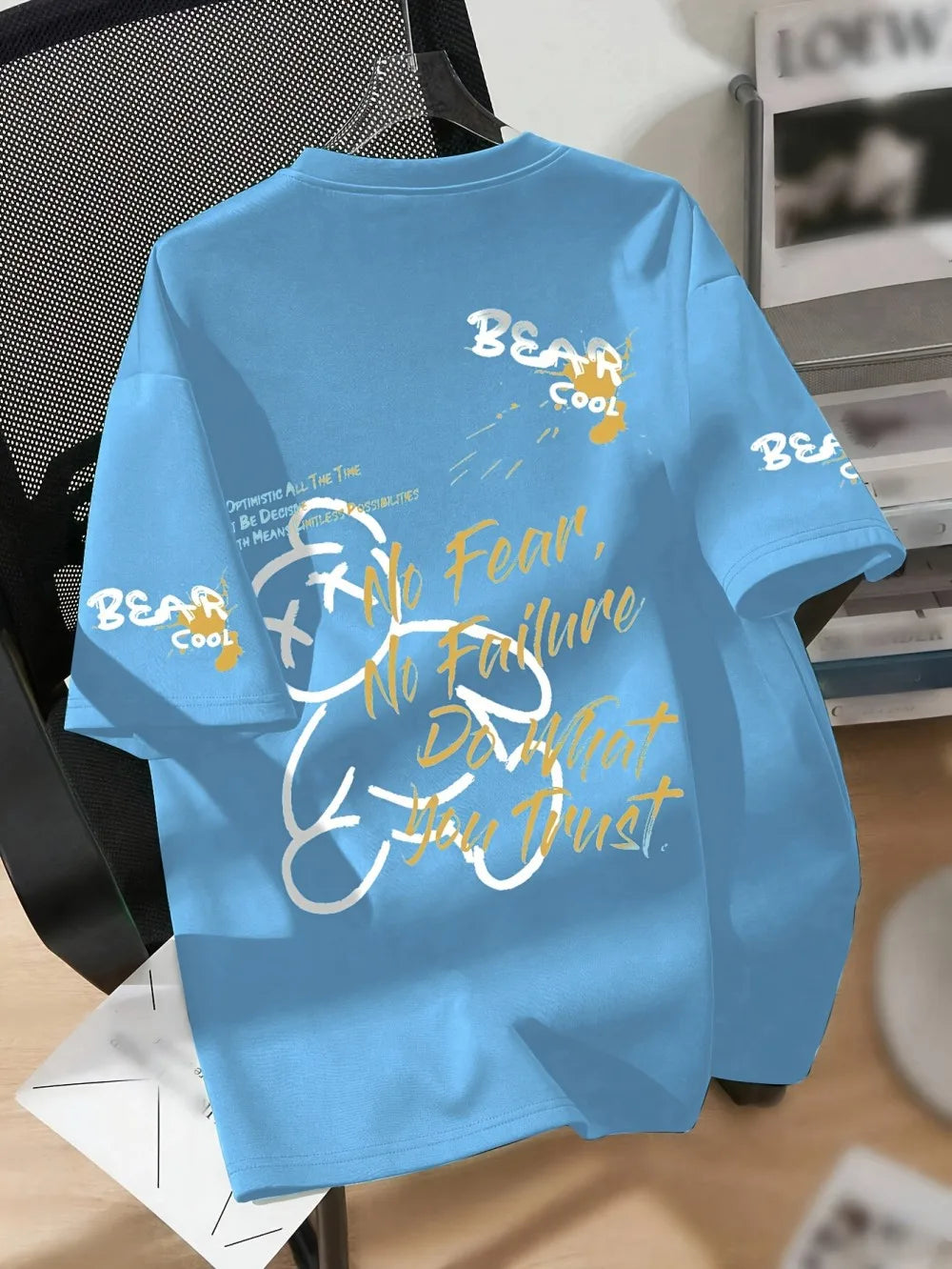 Oversized Bear Graphic T-Shirt