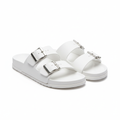 Double-Strap Buckle Sandals - White
